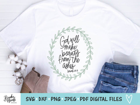 Beauty From Ashes SVG Cut File | christian sign SVG | png | jpeg | dxf | Cricut SVG | Silhouette | christian shirt svg | farmhouse svg SVG Brooke Nicole Designs 