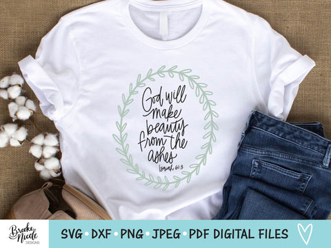 Beauty From Ashes SVG Cut File | christian sign SVG | png | jpeg | dxf | Cricut SVG | Silhouette | christian shirt svg | farmhouse svg SVG Brooke Nicole Designs 