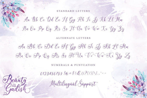 Beauty Gadish | Lovely Script Font studioalmeera 