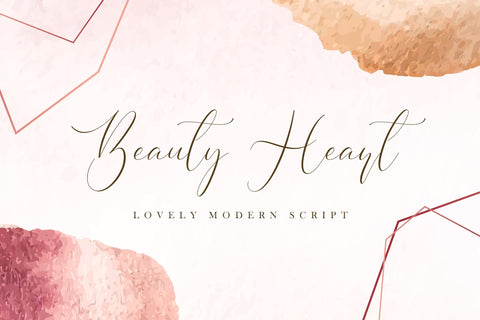 Beauty Heart - Lovely Calligraphy Font Font StringLabs 