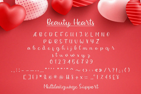 Beauty Hearts - Modern Calligraphy Font Font Alpaprana Studio 