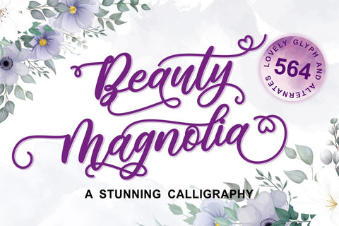 Beauty Magnolia Font Mozarella 