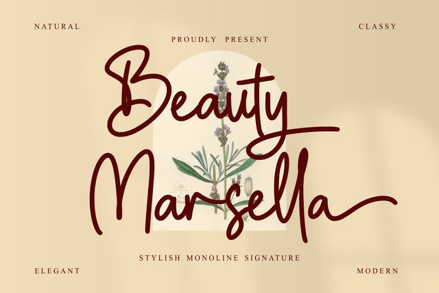 Beauty Marsella Font Mozarella 