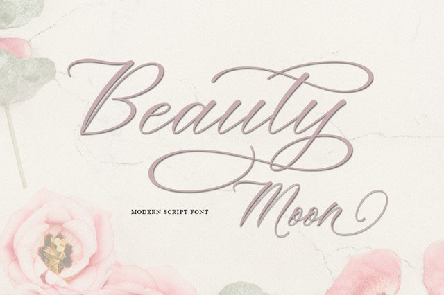 Beauty Moon Script Font Zane Studio55 