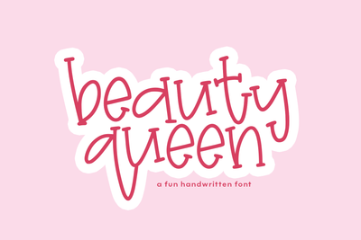 Beauty Queen - Handwritten Serif Font Font KA Designs 