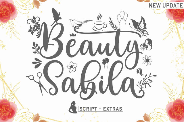 Beauty Sabila | Script and Extras Font Rastype 