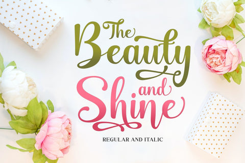 Beauty & Shine / Pretty Script Font Javapep 