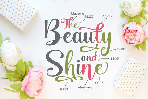 Beauty & Shine / Pretty Script Font Javapep 