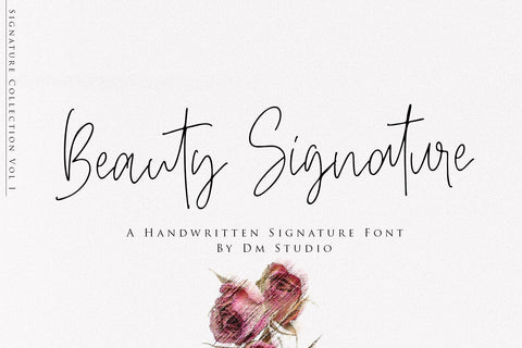 Beauty Signature - Handwritten Font Font Dm Letter Studio 