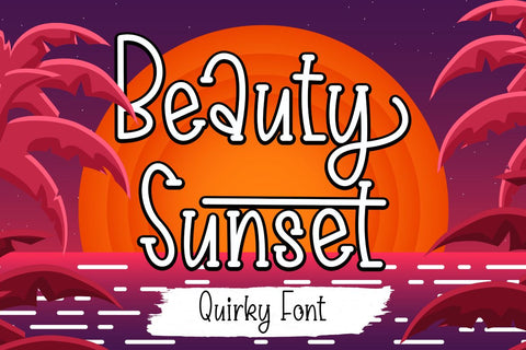 Beauty Sunset Font Supersemar Letter 