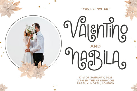 Beauty Thalita | Monoline and Extras Font Rastype 