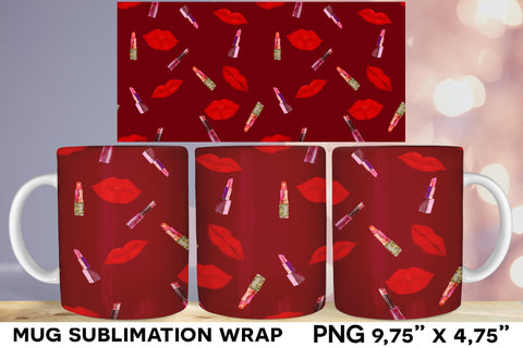 Beauty Therapist Mugs set, Pattern beauty mug wrap Sublimation Natasha Prando 