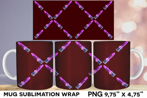 Beauty Therapist Mugs set, Pattern beauty mug wrap Sublimation Natasha Prando 