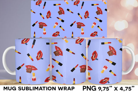 Beauty Therapist Mugs set, Pattern beauty mug wrap Sublimation Natasha Prando 