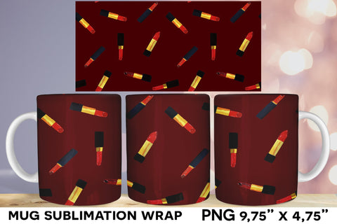 Beauty Therapist Mugs set, Pattern beauty mug wrap Sublimation Natasha Prando 