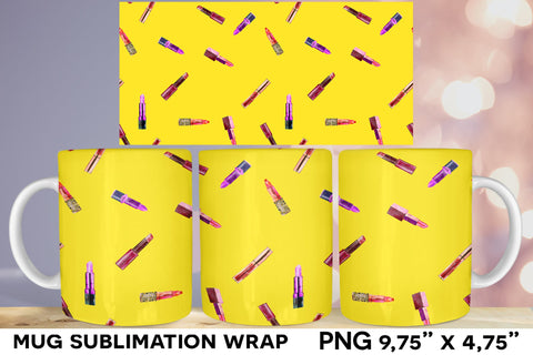 Beauty Therapist Mugs set, Pattern beauty mug wrap Sublimation Natasha Prando 