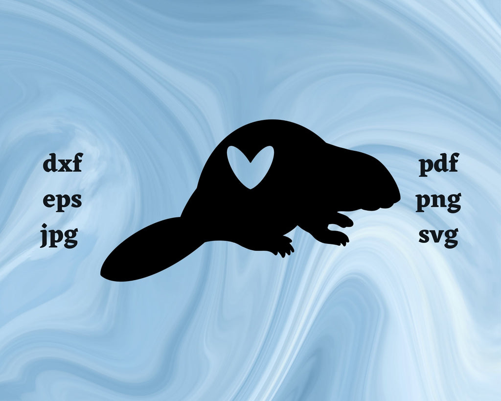 Beaver Heart SVG Cut File - So Fontsy