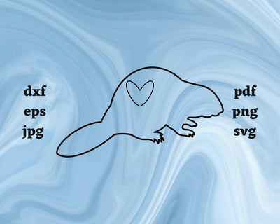 Beaver Heart SVG Cut File SVG Northern Light SVG 