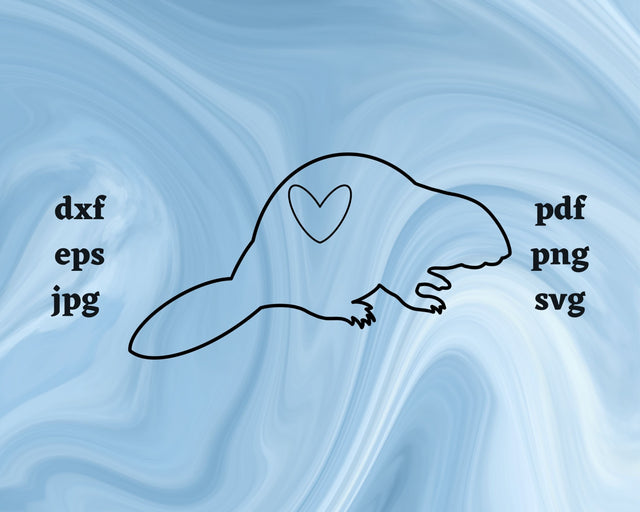 Beaver Heart SVG Cut File SVG Northern Light SVG 