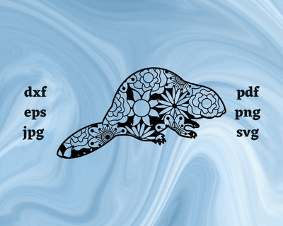 Beaver Mandala SVG Cut File SVG Northern Light SVG 