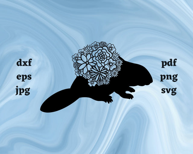 Beaver Mandala SVG Cut File SVG Northern Light SVG 