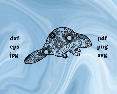 Beaver Mandala SVG Cut File SVG Northern Light SVG 