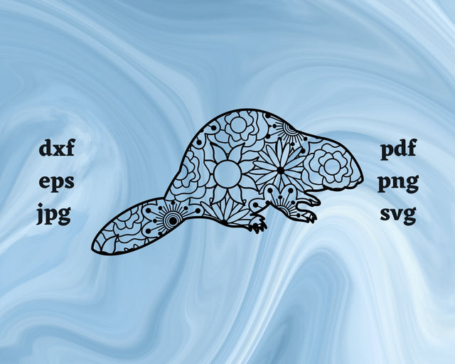 Beaver Mandala SVG Cut File SVG Northern Light SVG 