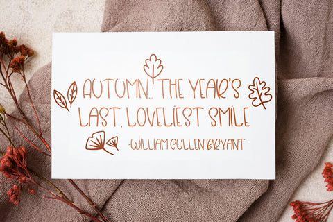 Beaver Moon - Fall Themed Font With Extra Doodles Font Freeling Design House 