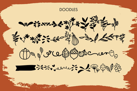 Beaver Moon - Fall Themed Font With Extra Doodles Font Freeling Design House 