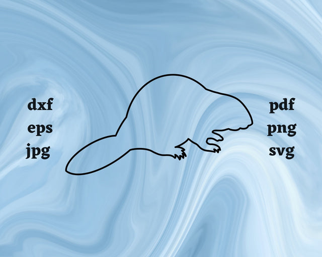 Beaver Outline SVG Cut File SVG Northern Light SVG 