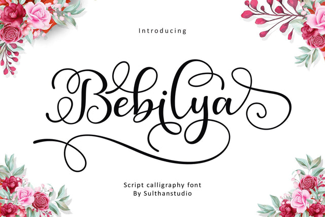 Bebilya Script Font Sulthan studio 