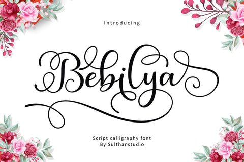 Bebilya Script Font Sulthan studio 