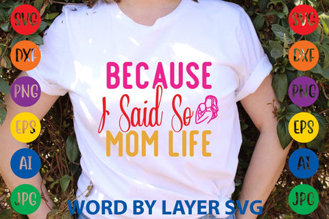 Because I Said So Mom Life SVG Design SVG Rafiqul20606 