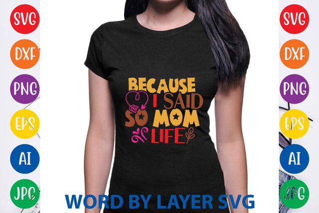 Because I Said So Mom Life SVG Design SVG Rafiqul20606 