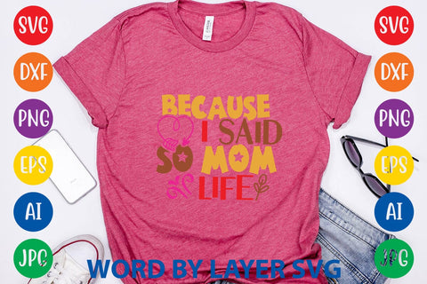 Because I Said So Mom Life SVG Design SVG Rafiqul20606 