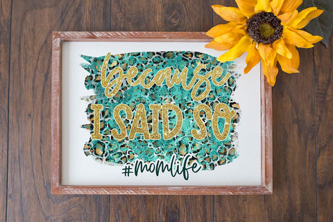 Because I Said So PNG | Funny Mom Quote Sublimation B Renee Design 