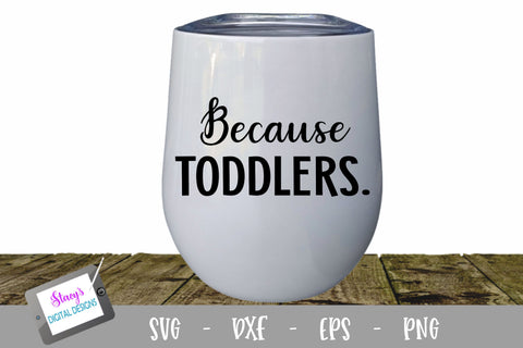 Because Wine Glass Bundle - Includes 10 wine glass designs SVG Stacy's Digital Designs 