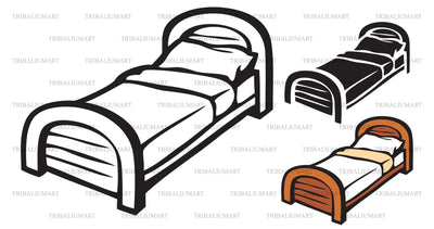 Bed and pillow SVG TribaliumArtSF 