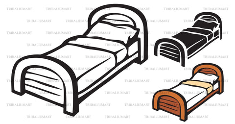 Bed and pillow SVG TribaliumArtSF 