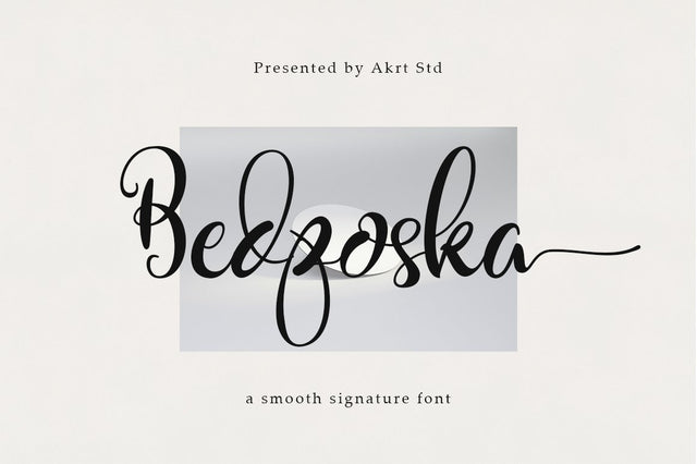 Bedposka smooth signature font SVG Akrt Std 