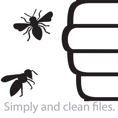 Bee and beehive. Honey design SVG TribaliumArtSF 