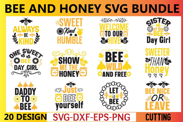 Bee and honey svg bundle SVG designer krishna 