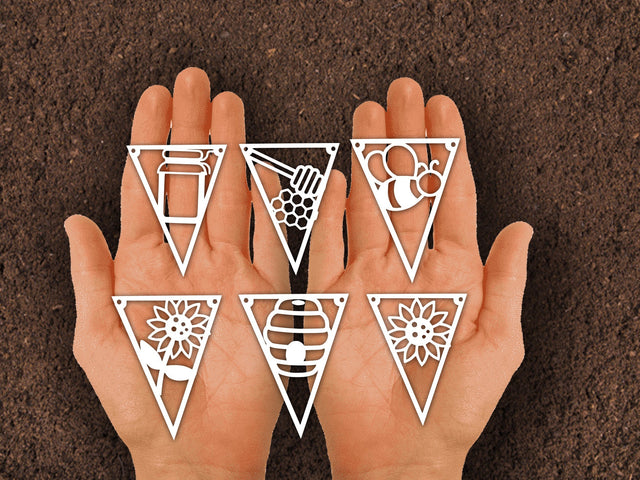 Bee Birthday Banner Paper cut SVG Johan Ru designs 