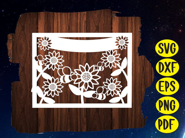 Bee Birthday Card Paper cut SVG Johan Ru designs 