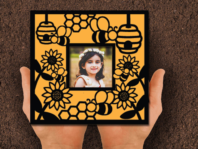 Bee Birthday Card Paper cut SVG Johan Ru designs 