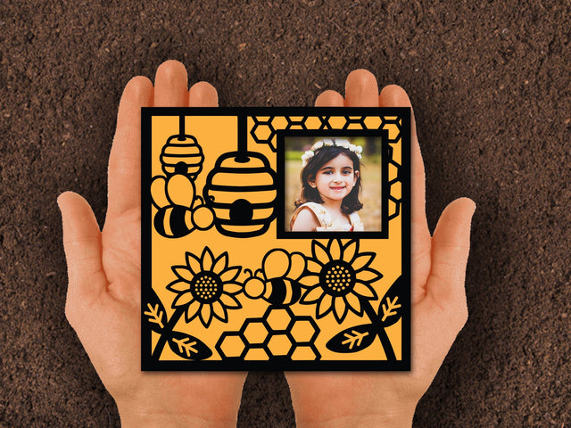 Bee Birthday Card Paper cut SVG Johan Ru designs 