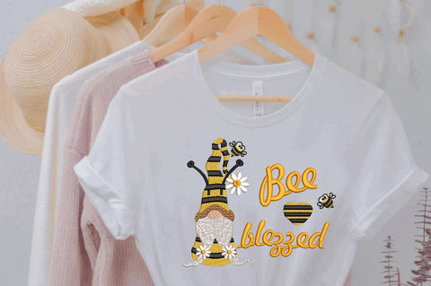 Bee Blezzed Gnome Machine Embroidery Design Embroidery/Applique DESIGNS Angie 