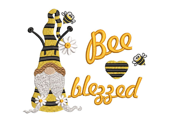 Bee Blezzed Gnome Machine Embroidery Design Embroidery/Applique DESIGNS Angie 
