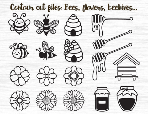 Bee bundle cut files SVG MagicArtLab 