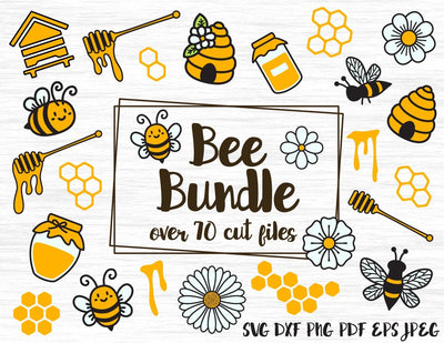 Bee bundle cut files SVG MagicArtLab 